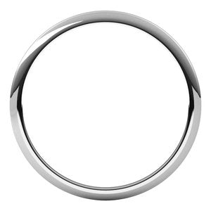 14K White 1 mm Half Round Band Size 4 - BN & CO JEWELRY