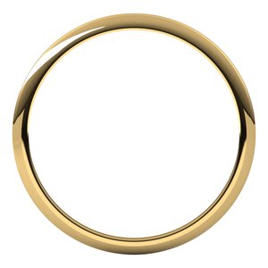 14K Yellow 1 mm Half Round Band Size 4.5 - BN & CO JEWELRY