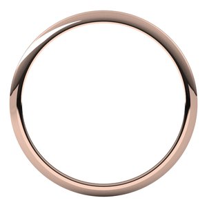 10K Rose 1 mm Half Round Band - BN & CO JEWELRY