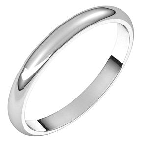 Sterling Silver 2.5 mm Half Round Band Size 12 - BN & CO JEWELRY