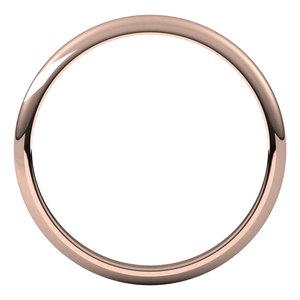 10K Rose 2 mm Half Round Band - BN & CO JEWELRY