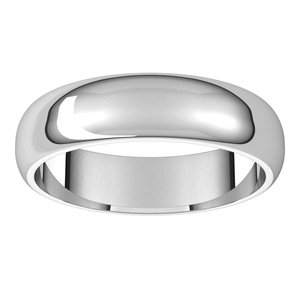 Sterling Silver 5 mm Half Round Band Size 14.5 - BN & CO JEWELRY