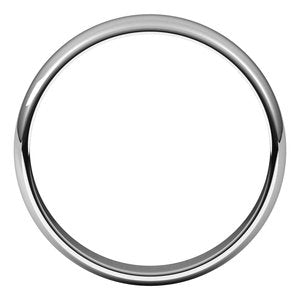 Sterling Silver 4 mm Half Round Light Band Size 8.5 - BN & CO JEWELRY