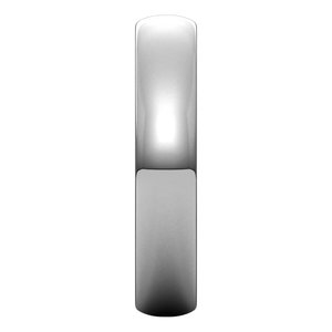 10K White 4 mm Half Round Light Band Size 6.5 - BN & CO JEWELRY