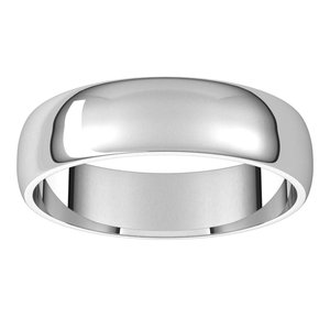 Sterling Silver 5 mm Half Round Light Band Size 7 - BN & CO JEWELRY