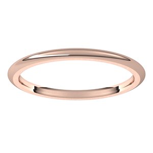 14K Rose 1.5 mm Half Round Comfort Fit Band Size 7.5 - BN & CO JEWELRY