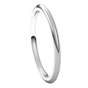 14K White 1.5 mm Half Round Comfort Fit Band Size 5.5 - BN & CO JEWELRY