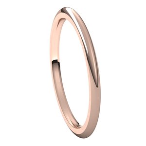 14K Rose 1.5 mm Half Round Comfort Fit Band Size 7.5 - BN & CO JEWELRY