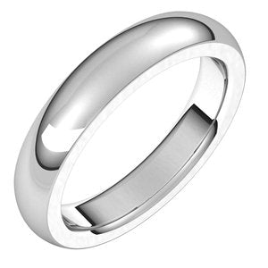 Sterling Silver 4 mm Half Round Comfort Fit Heavy Band Size 11 - BN & CO JEWELRY