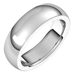 Sterling Silver 6 mm Half Round Comfort Fit Heavy Band Size 10 - BN & CO JEWELRY