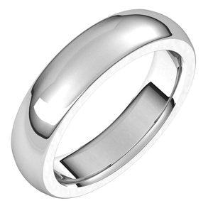 Sterling Silver 5 mm Half Round Comfort Fit Heavy Band Size 11 - BN & CO JEWELRY