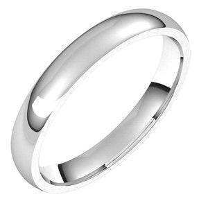 Sterling Silver 3 mm Half Round Comfort Fit Light Band Size 5 - BN & CO JEWELRY