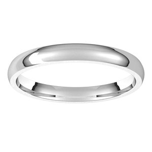 Sterling Silver 2.5 mm Half Round Comfort Fit Light Band Size 13.5 - BN & CO JEWELRY