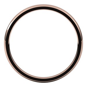 10K Rose 2 mm Half Round Comfort Fit Light Band - BN & CO JEWELRY