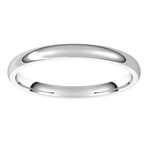 Sterling Silver 2 mm Half Round Comfort Fit Light Band Size 7.5 - BN & CO JEWELRY