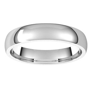 Sterling Silver 4 mm Half Round Comfort Fit Light Band Size 10.5 - BN & CO JEWELRY