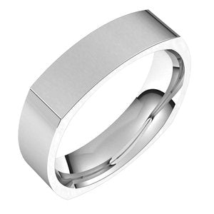 Sterling Silver 5 mm Square Comfort Fit Band Size 8 - BN & CO JEWELRY