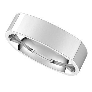 Sterling Silver 5 mm Square Comfort Fit Band Size 8 - BN & CO JEWELRY