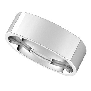 Sterling Silver 6 mm Square Comfort Fit Band Size 7 - BN & CO JEWELRY