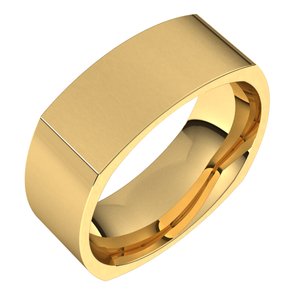 14K Yellow 8 mm Square Comfort Fit Band Size 9.5 - BN & CO JEWELRY