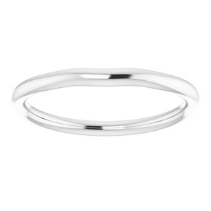 10K White Band for 6 mm Cushion Ring - BN & CO JEWELRY