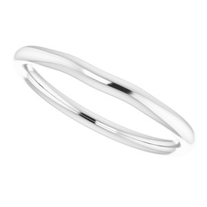 10K White Band for 6 mm Cushion Ring - BN & CO JEWELRY