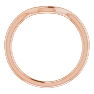 14K Rose Band for 6 mm Round Ring - BN & CO JEWELRY