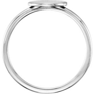 Continuum Sterling Silver Oval Engravable Ring - BN & CO JEWELRY