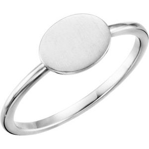 Continuum Sterling Silver Oval Engravable Ring - BN & CO JEWELRY