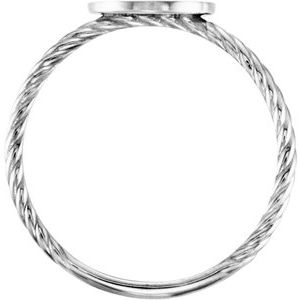 Continuum Sterling Silver Round Engravable Rope Ring - BN & CO JEWELRY