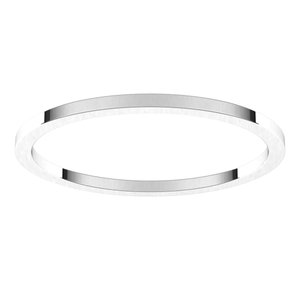 Platinum 1 mm Flat Band Size 8.5 - BN & CO JEWELRY