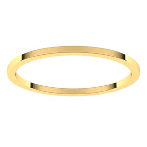 14K Yellow 1 mm Flat Band Size 6 - BN & CO JEWELRY