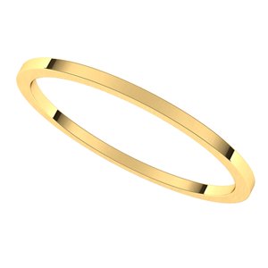 14K Yellow 1 mm Flat Band Size 9 - BN & CO JEWELRY