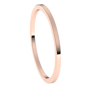 14K Rose 1 mm Flat Band Size 4 - BN & CO JEWELRY