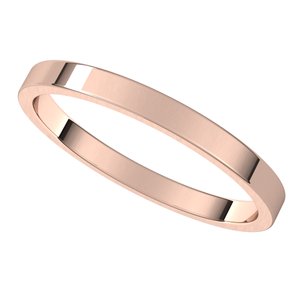 10K Rose 2 mm Flat Band - BN & CO JEWELRY