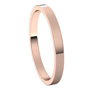 10K Rose 2 mm Flat Band - BN & CO JEWELRY