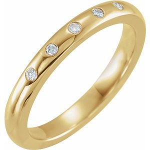 14K Yellow .07 CTW Natural Diamond Band Size 7 - BN & CO JEWELRY