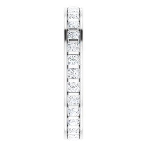 14K White 1 1/2 CTW Diamond Square Eternity Band Size 7 - BN & CO JEWELRY