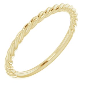 14K Yellow 1.5 mm Twisted Rope Band Size 7 - BN & CO JEWELRY