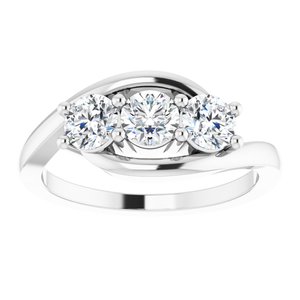 14K White 1 CTW Diamond Anniversary Ring - BN & CO JEWELRY