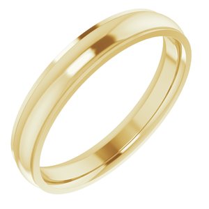 14K Yellow 4 mm Comfort Fit Edge Band Size 11.5 - BN & CO JEWELRY