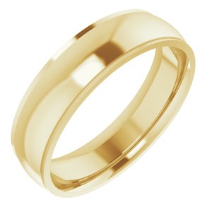 14K Yellow 6 mm Comfort Fit Edge Band Size 11 - BN & CO JEWELRY