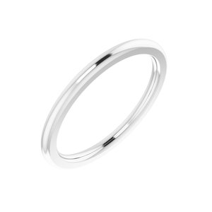 14K White 1.5 mm Half Round Comfort Fit Band Size 5 - BN & CO JEWELRY