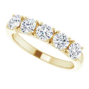 14K Yellow 9/10 CTW Natural Diamond Anniversary Band - BN & CO JEWELRY