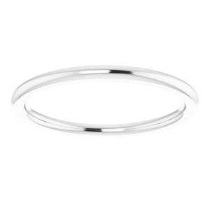 14K White 1.5 mm Half Round Comfort Fit Band Size 8 - BN & CO JEWELRY