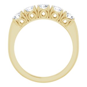 14K Yellow 9/10 CTW Natural Diamond Anniversary Band - BN & CO JEWELRY