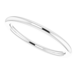 14K White 1.5 mm Half Round Comfort Fit Band Size 6 - BN & CO JEWELRY