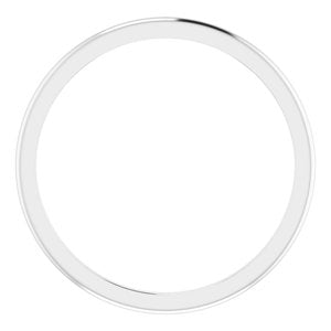 14K White 1 mm Half Round Band Size 5.5 - BN & CO JEWELRY