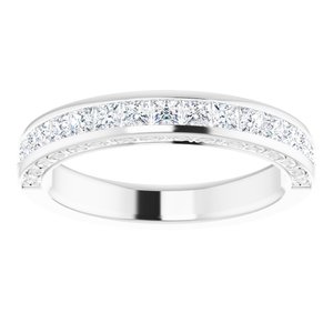 14K White 7/8 CTW Square Diamond Anniversary Band - BN & CO JEWELRY