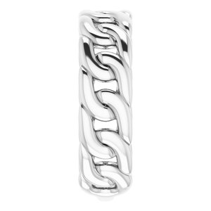 Sterling Silver Stackable Chain Link Ring - BN & CO JEWELRY